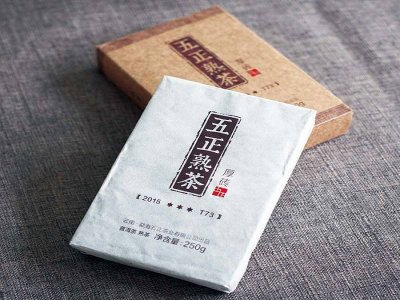 2015年五正熟茶 T73砖 经典普洱茶 250克